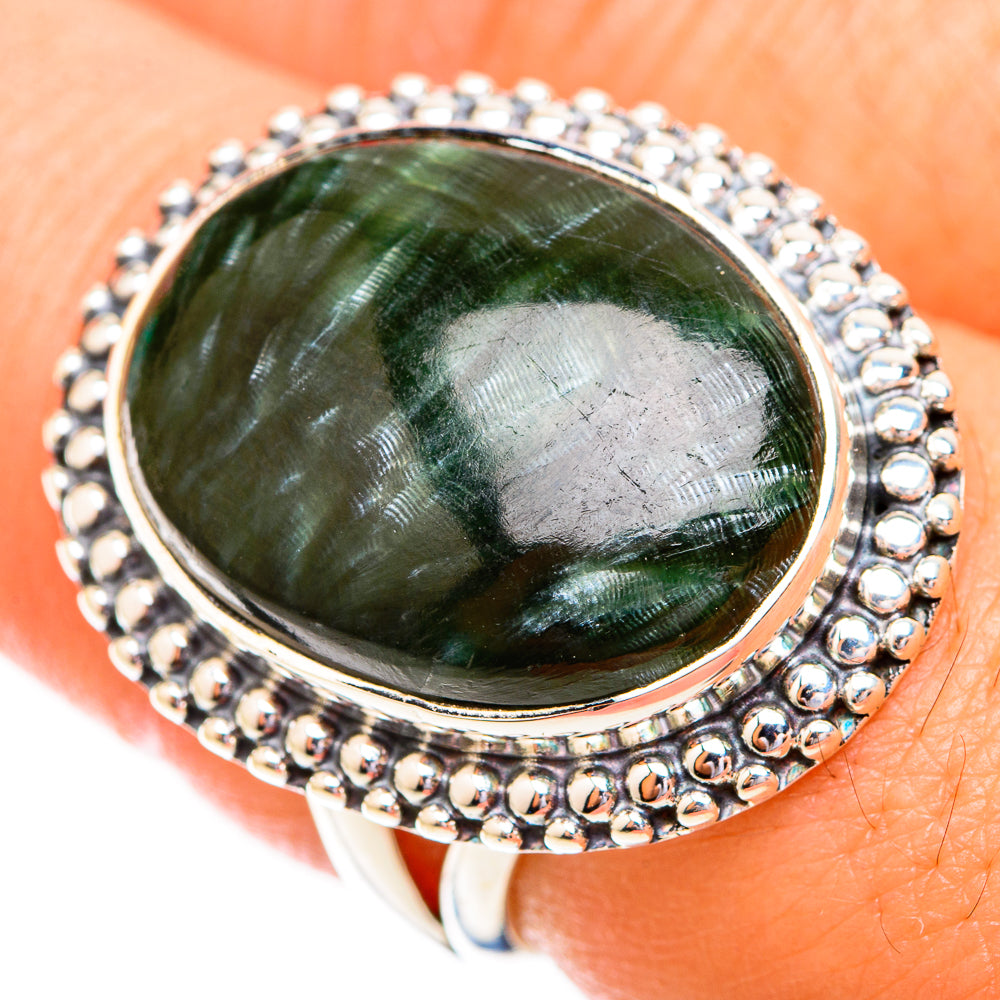 Seraphinite Rings handcrafted by Ana Silver Co - RING119401