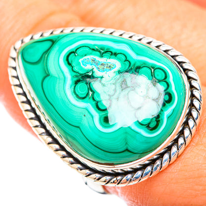 Malachite Rings handcrafted by Ana Silver Co - RING119403