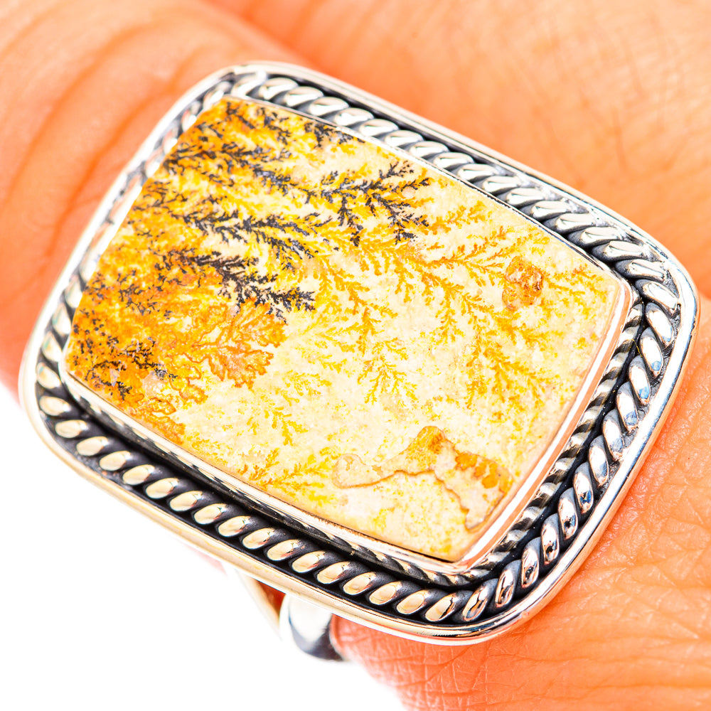 Germany Psilomelane Dendrite Rings handcrafted by Ana Silver Co - RING119408