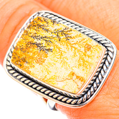 Germany Psilomelane Dendrite Rings handcrafted by Ana Silver Co - RING119408