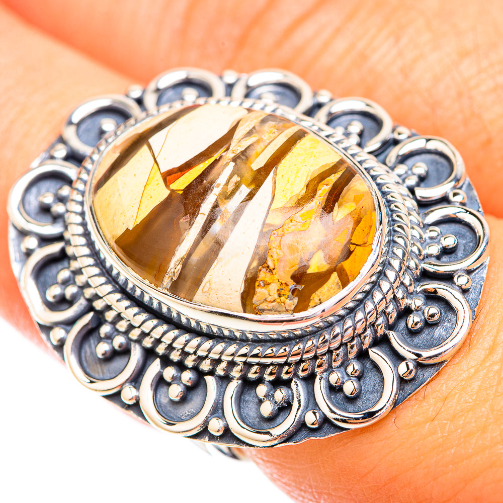 Brecciated Mookaite Rings handcrafted by Ana Silver Co - RING119411
