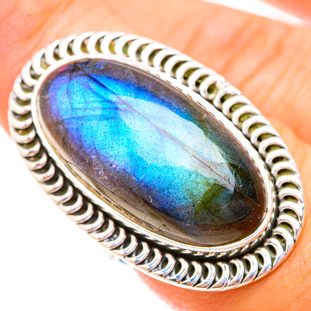 Labradorite Rings handcrafted by Ana Silver Co - RING119435