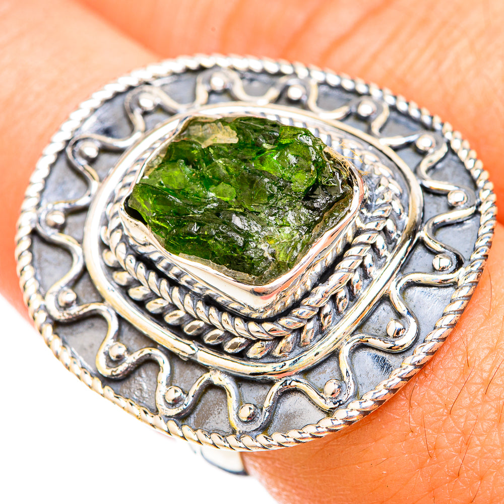 Chrome Diopside Rings handcrafted by Ana Silver Co - RING119436