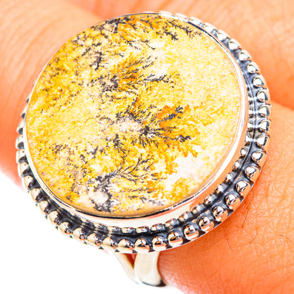 Germany Psilomelane Dendrite Rings handcrafted by Ana Silver Co - RING119447