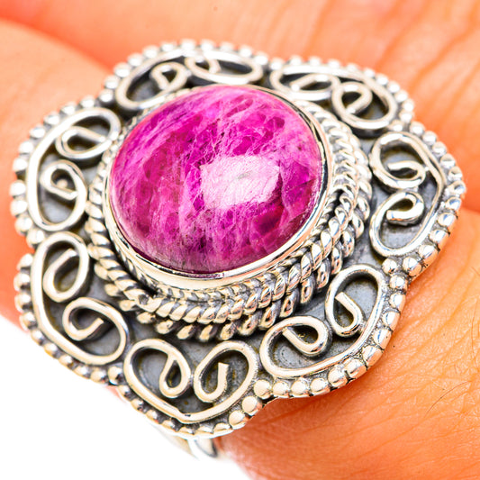 Ruby Fuchsite Rings handcrafted by Ana Silver Co - RING119452