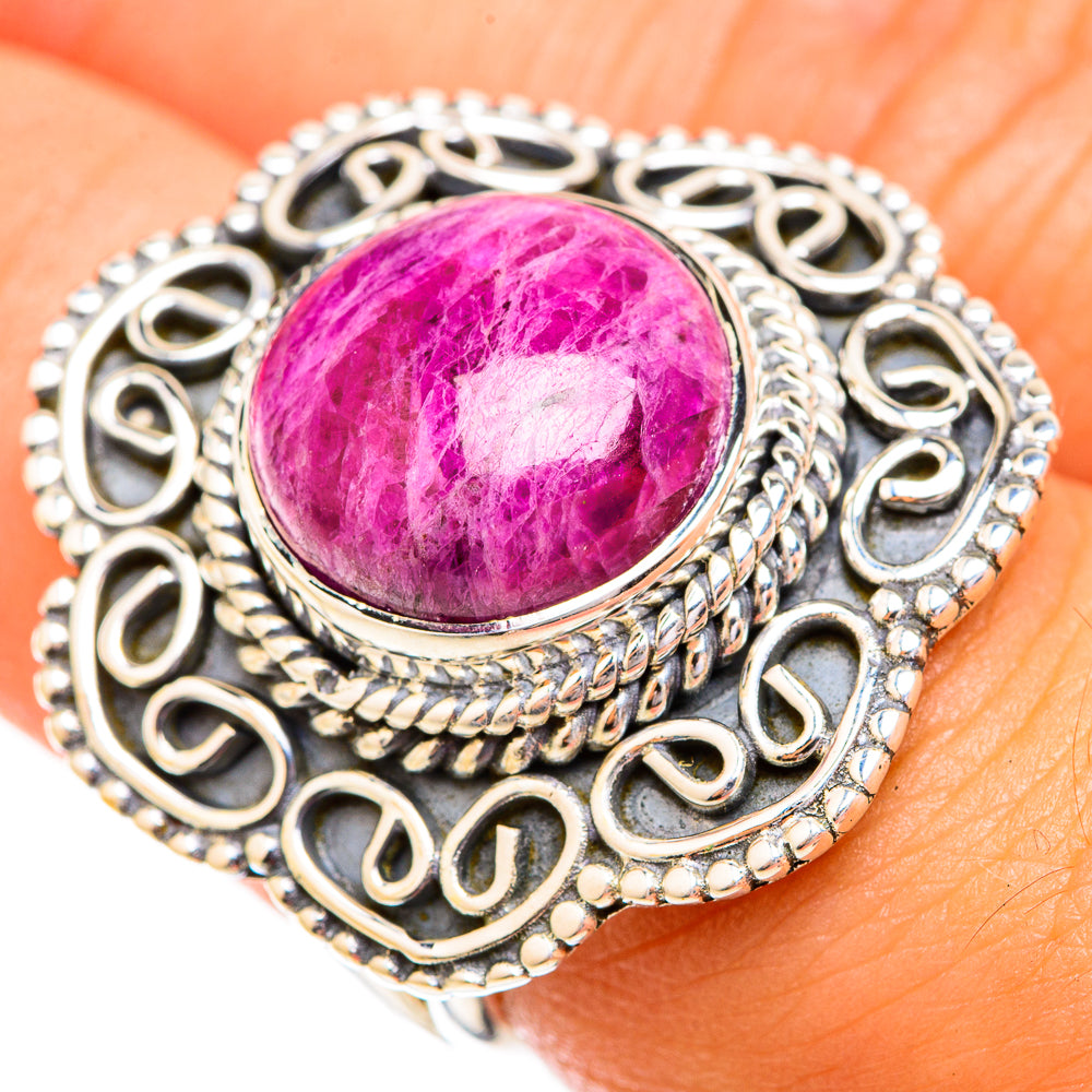 Ruby Fuchsite Rings handcrafted by Ana Silver Co - RING119452