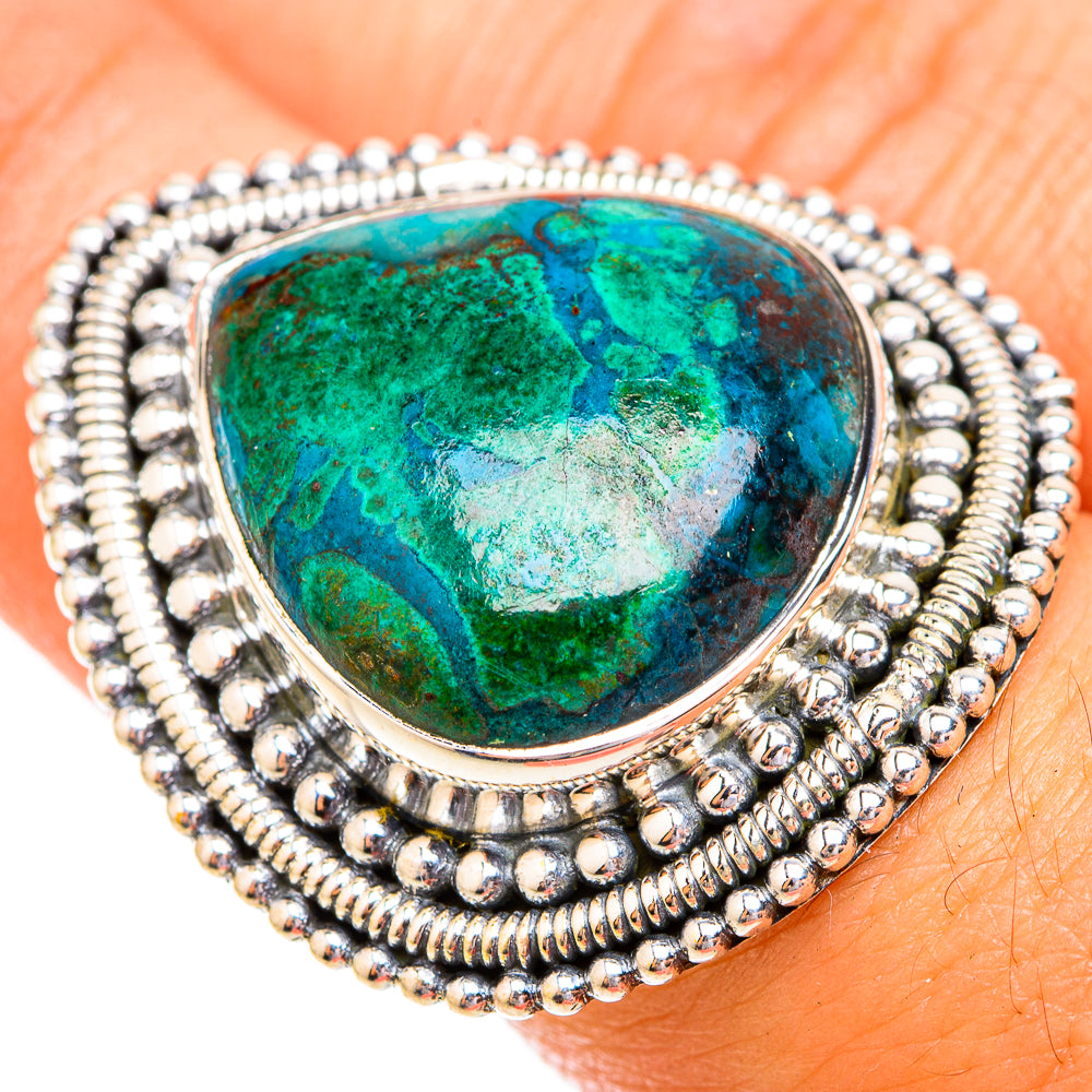 Chrysocolla Rings handcrafted by Ana Silver Co - RING119464