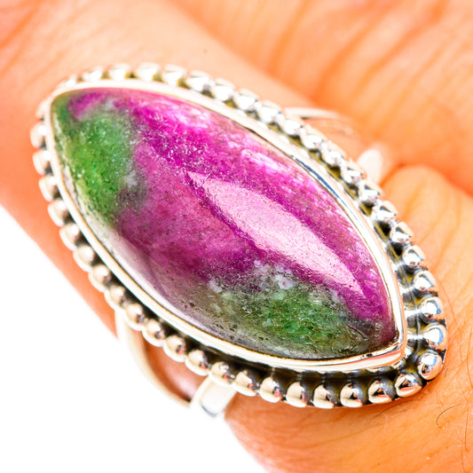 Ruby Zoisite Rings handcrafted by Ana Silver Co - RING119465