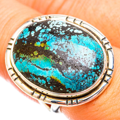Tibetan Turquoise Rings handcrafted by Ana Silver Co - RING119471