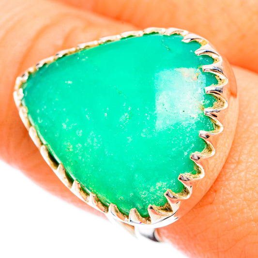 Chrysoprase Rings handcrafted by Ana Silver Co - RING119473