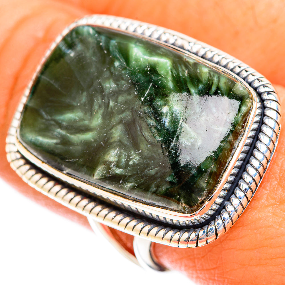 Seraphinite Rings handcrafted by Ana Silver Co - RING119477