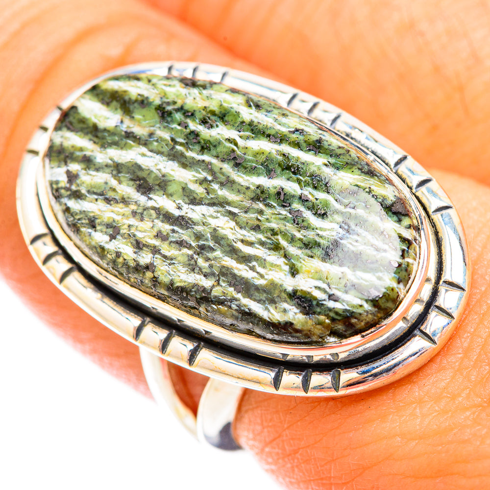 Green Swiss Opal Rings handcrafted by Ana Silver Co - RING119480