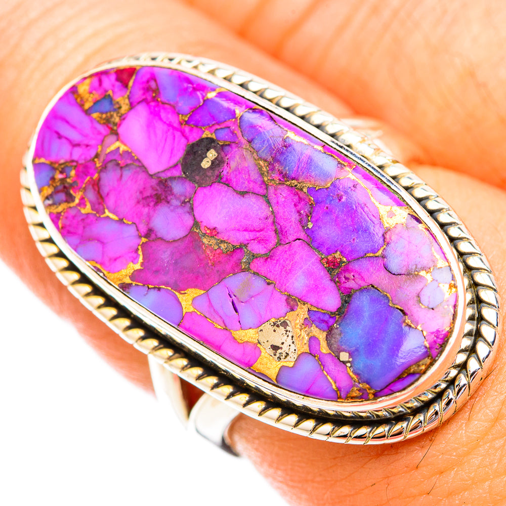 Purple Copper Composite Turquoise Rings handcrafted by Ana Silver Co - RING119492