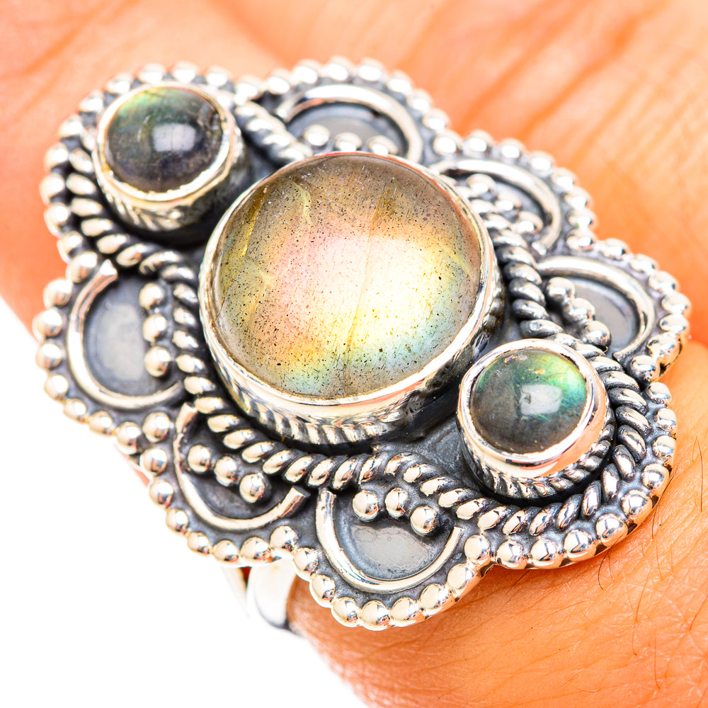 Labradorite Rings handcrafted by Ana Silver Co - RING119501