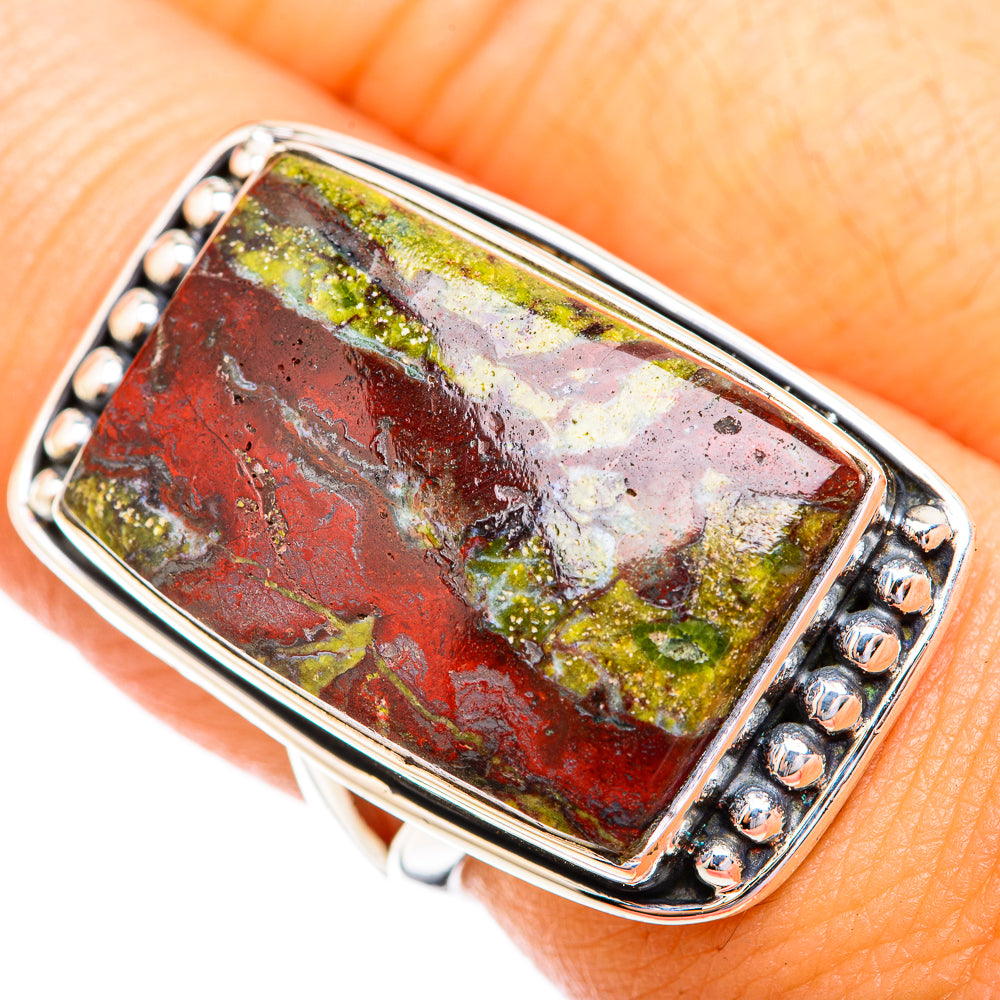 Dragon's Bloodstone Rings handcrafted by Ana Silver Co - RING119502