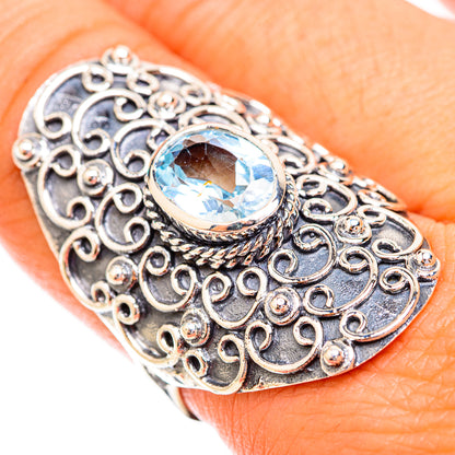 Blue Topaz Rings handcrafted by Ana Silver Co - RING119509