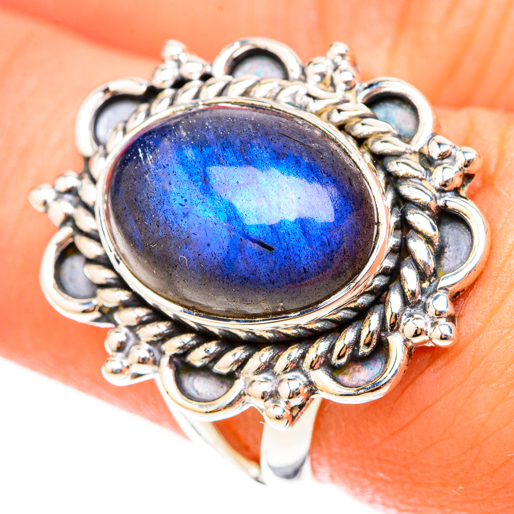 Labradorite Rings handcrafted by Ana Silver Co - RING119511