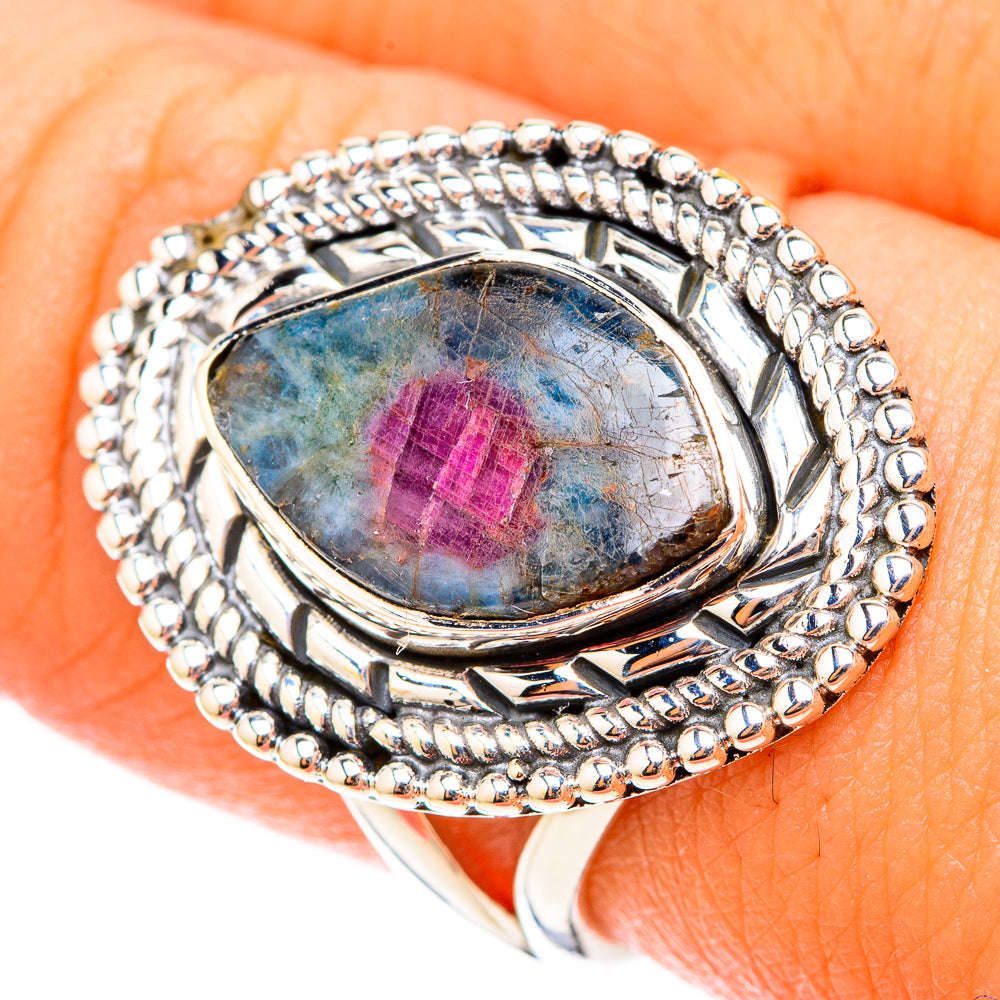 Ruby Fuchsite Rings handcrafted by Ana Silver Co - RING119513