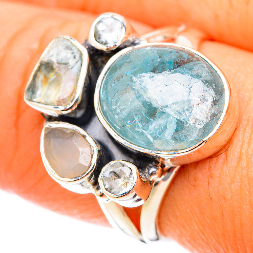 Aquamarine Rings handcrafted by Ana Silver Co - RING119514