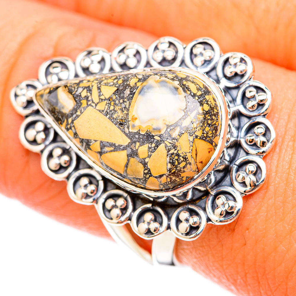 Brecciated Mookaite Rings handcrafted by Ana Silver Co - RING119521