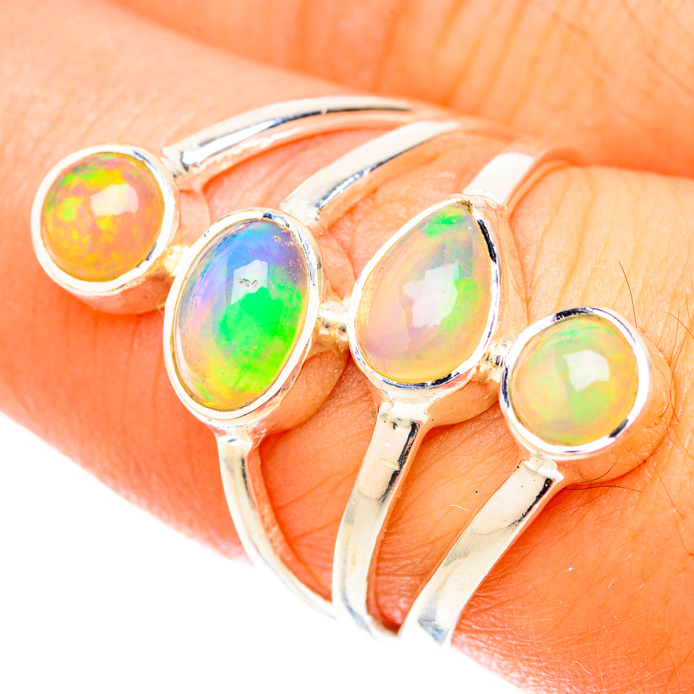 Ethiopian Opal Rings handcrafted by Ana Silver Co - RING119536