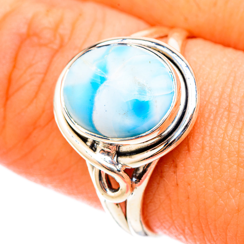 Larimar Rings handcrafted by Ana Silver Co - RING119541