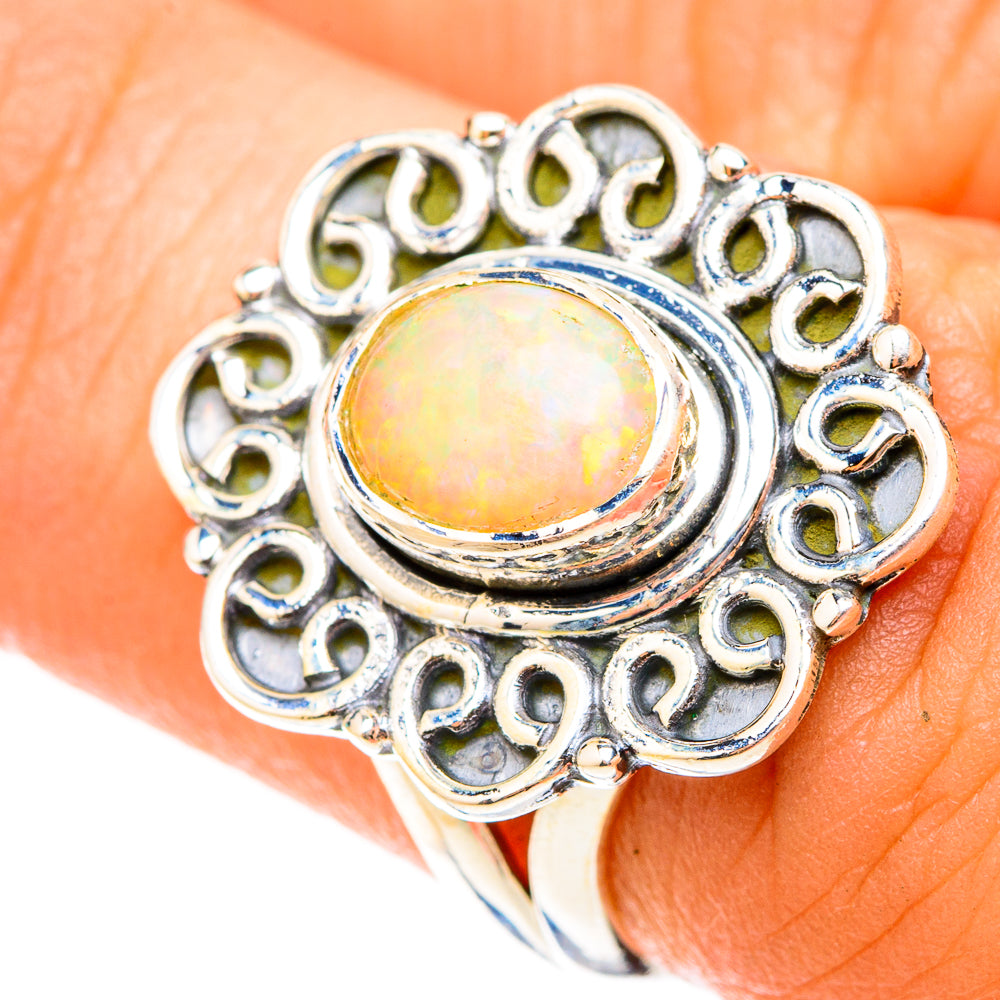 Ethiopian Opal Rings handcrafted by Ana Silver Co - RING119564