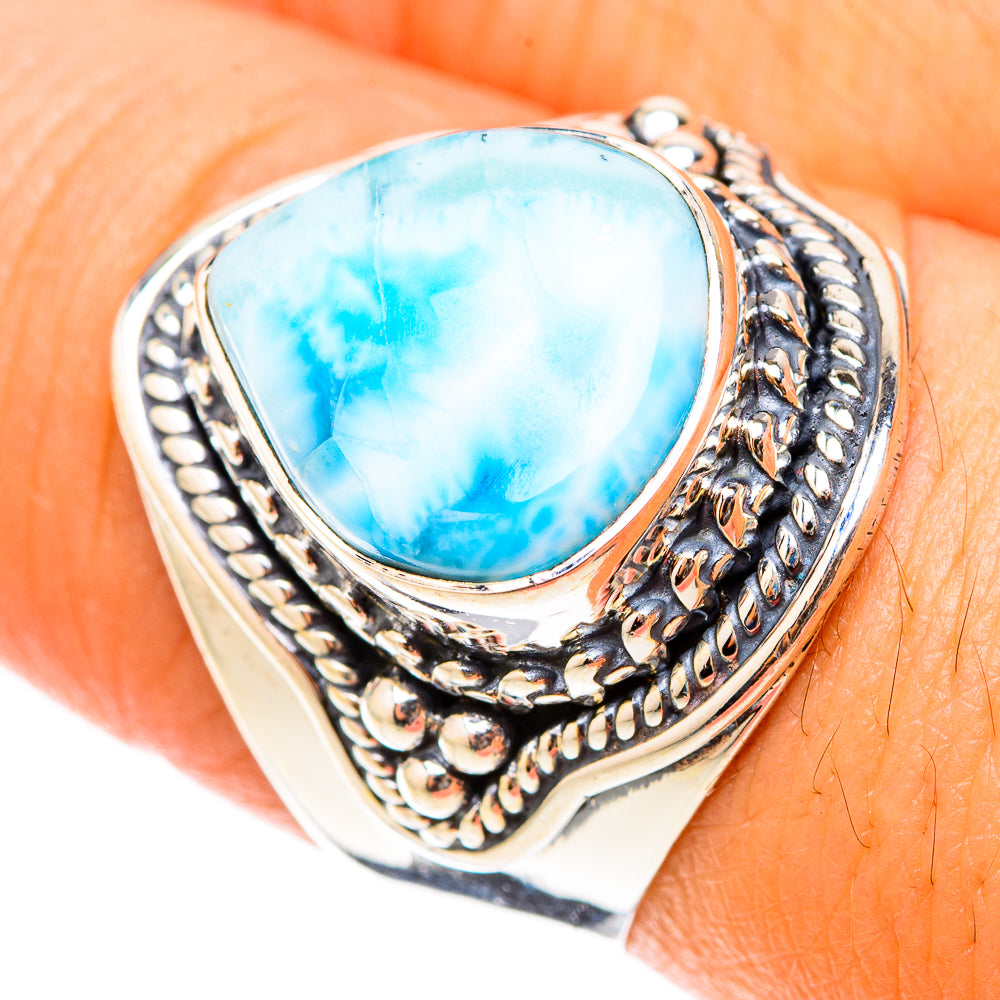 Larimar Rings handcrafted by Ana Silver Co - RING119569