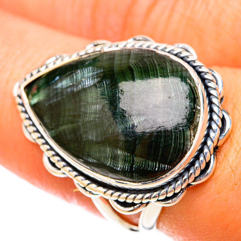 Seraphinite Rings handcrafted by Ana Silver Co - RING119573