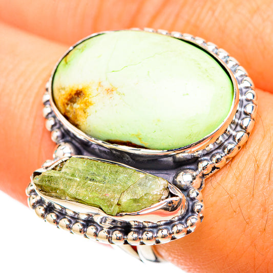 Lemon Chrysoprase Rings handcrafted by Ana Silver Co - RING119599