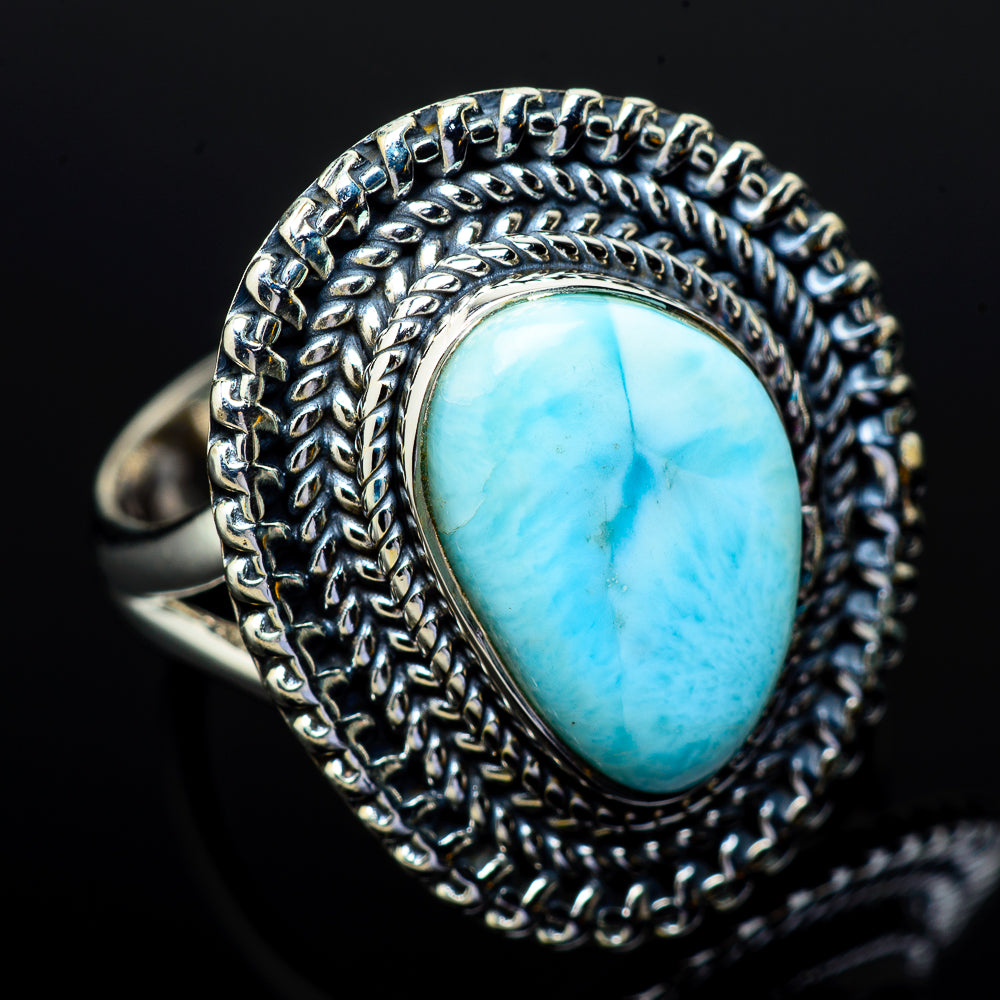 Larimar Rings handcrafted by Ana Silver Co - RING11960