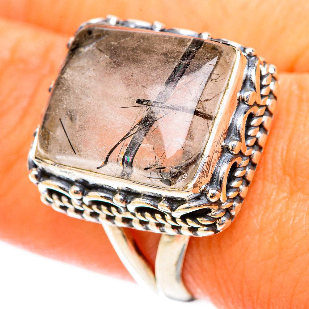 Tourmalinated Quartz Rings handcrafted by Ana Silver Co - RING119610