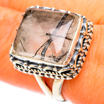 Tourmalinated Quartz Rings handcrafted by Ana Silver Co - RING119610