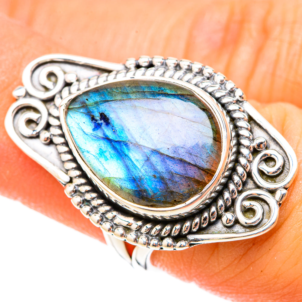 Labradorite Rings handcrafted by Ana Silver Co - RING119614