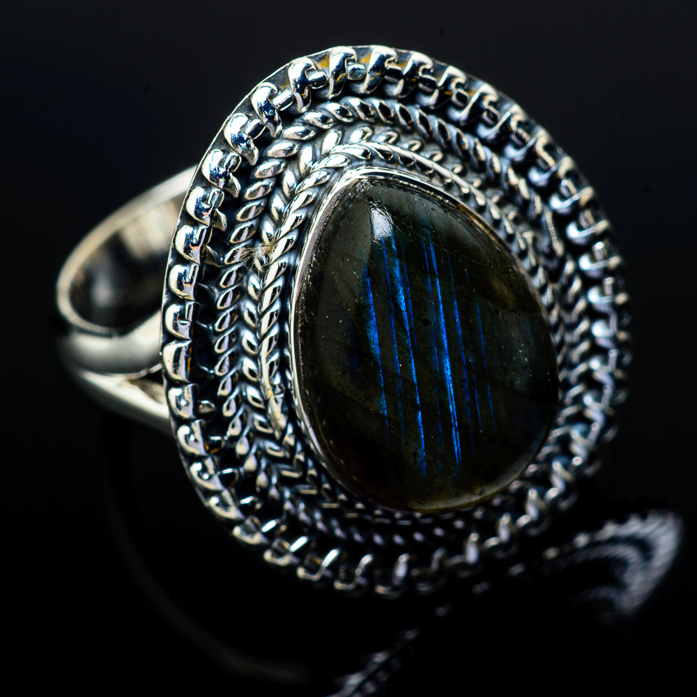 Labradorite Rings handcrafted by Ana Silver Co - RING11961