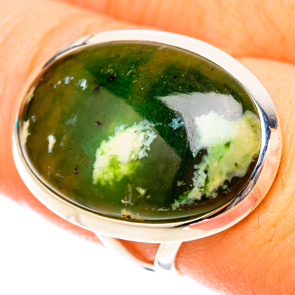 Australian Green Opal Rings handcrafted by Ana Silver Co - RING119621