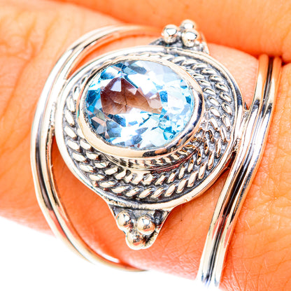 Blue Topaz Rings handcrafted by Ana Silver Co - RING119642