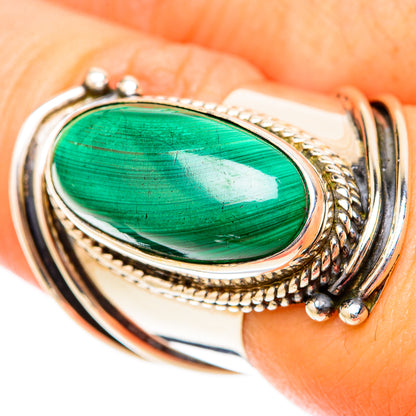 Malachite Rings handcrafted by Ana Silver Co - RING119643