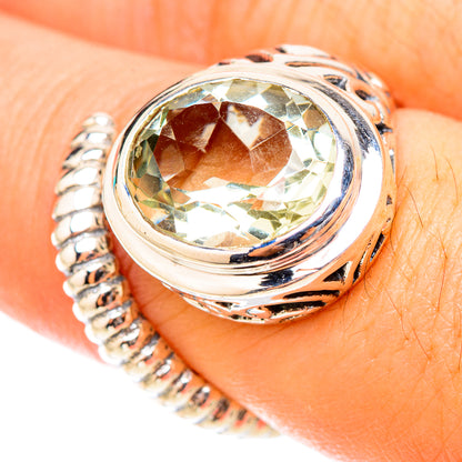 Green Amethyst Rings handcrafted by Ana Silver Co - RING119646