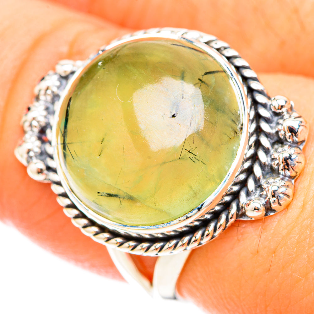 Prehnite Rings handcrafted by Ana Silver Co - RING119647