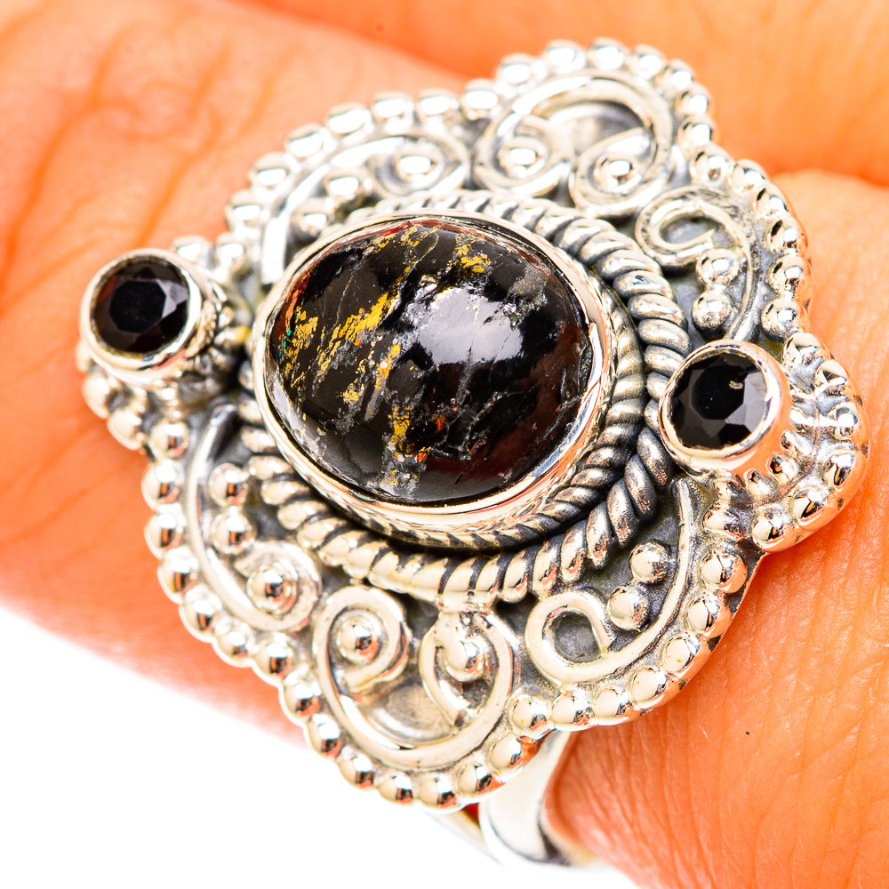 Black Copper Onyx Rings handcrafted by Ana Silver Co - RING119657