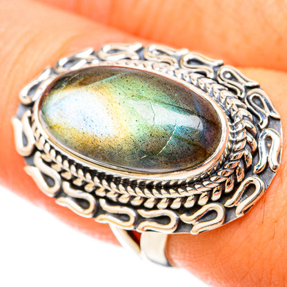 Labradorite Rings handcrafted by Ana Silver Co - RING119661