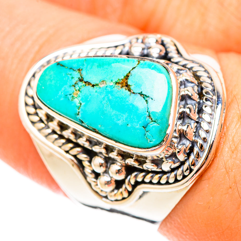Tibetan Turquoise Rings handcrafted by Ana Silver Co - RING119662