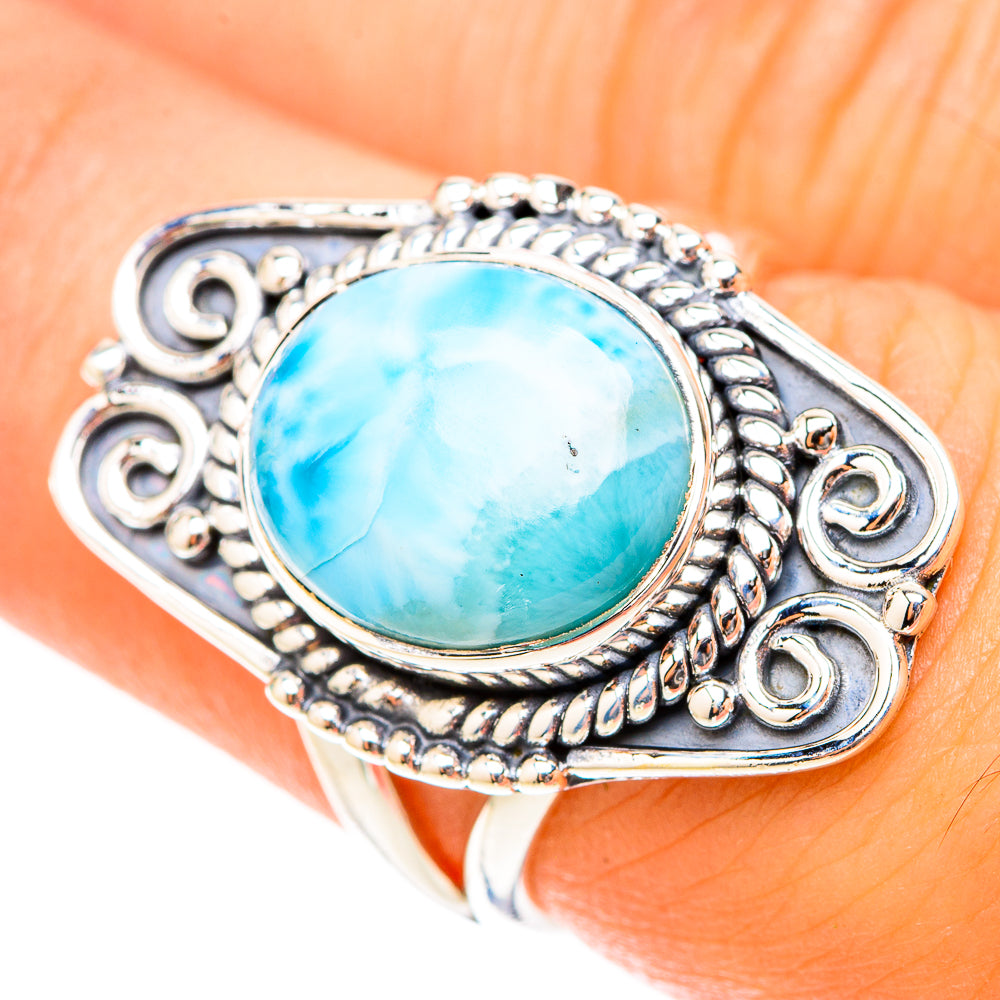 Larimar Rings handcrafted by Ana Silver Co - RING119664
