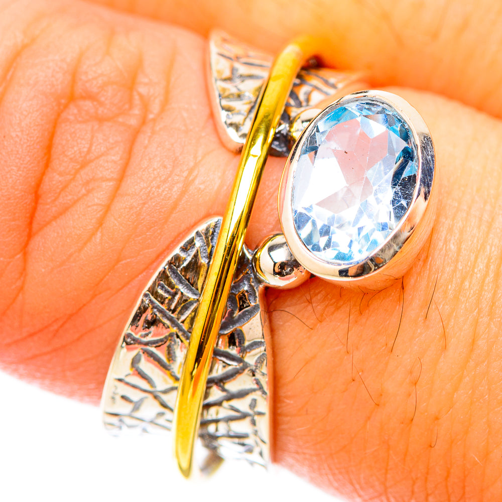 Blue Topaz Rings handcrafted by Ana Silver Co - RING119666