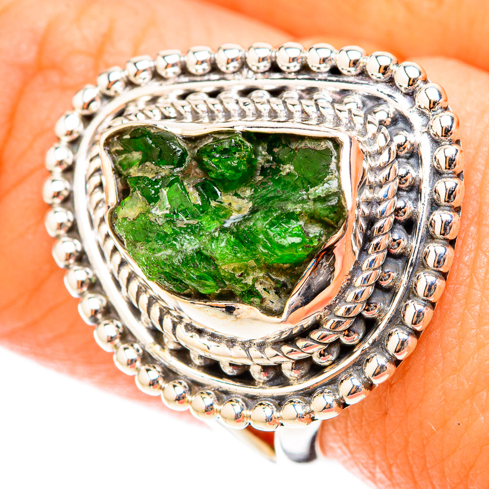 Chrome Diopside Rings handcrafted by Ana Silver Co - RING119672