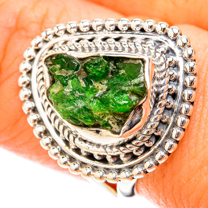 Chrome Diopside Rings handcrafted by Ana Silver Co - RING119672