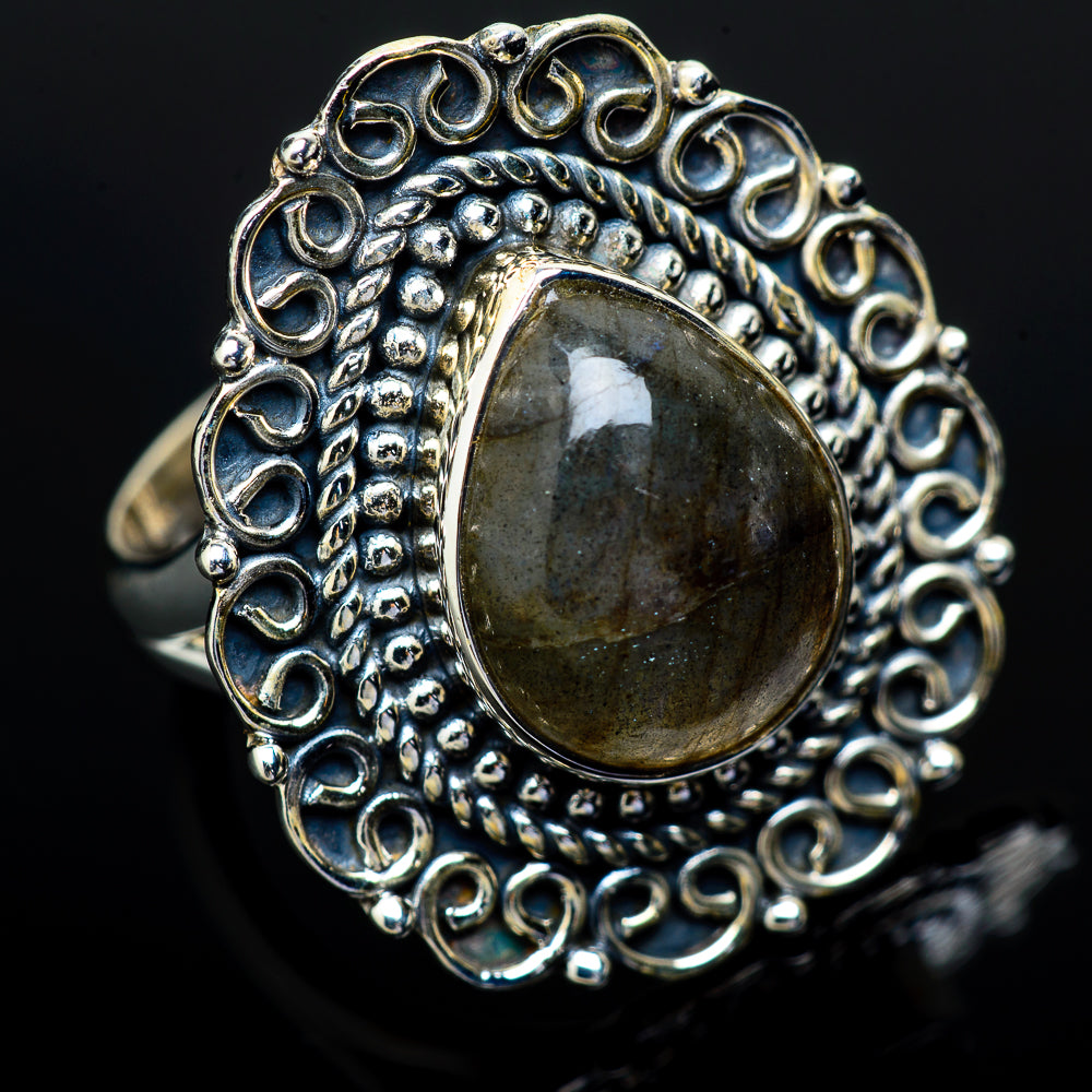 Labradorite Rings handcrafted by Ana Silver Co - RING11967