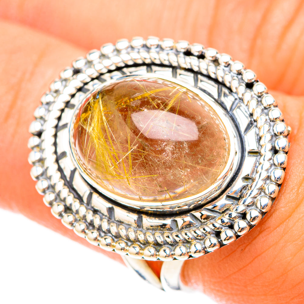 Rutilated Quartz Rings handcrafted by Ana Silver Co - RING119684