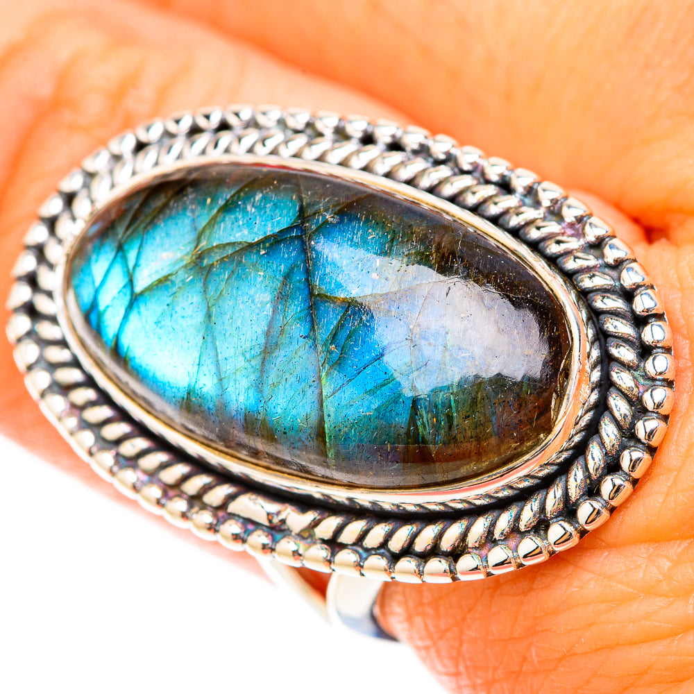Labradorite Rings handcrafted by Ana Silver Co - RING119685